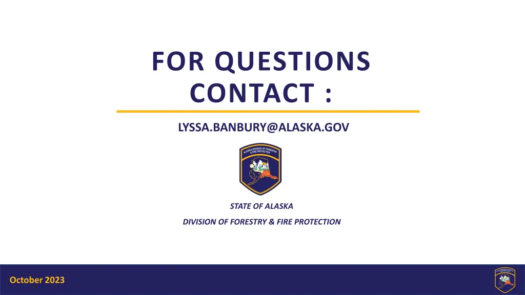 for questions contact