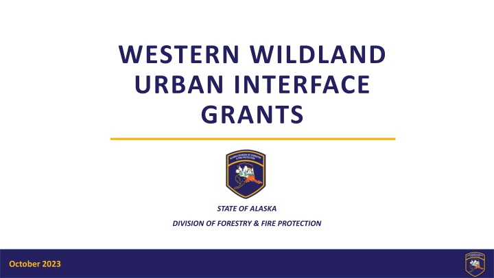 western wildland urban interface grants