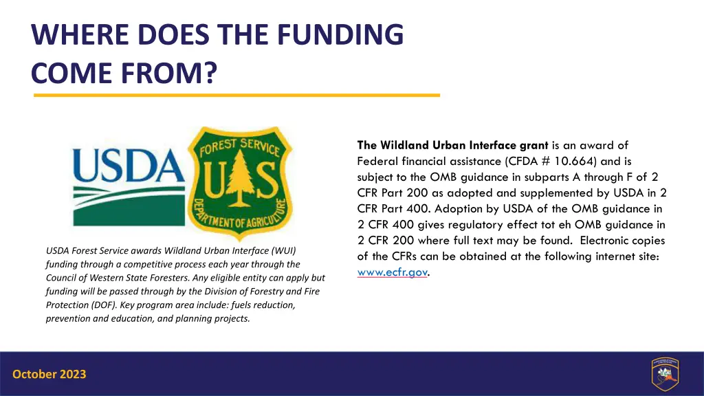 where does the funding come from