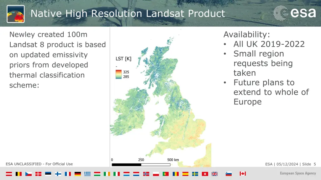 native high resolution landsat product