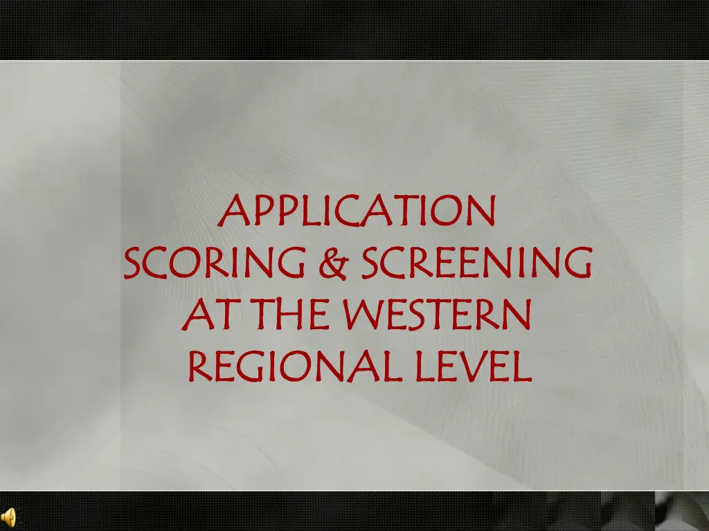application application scoring screening scoring