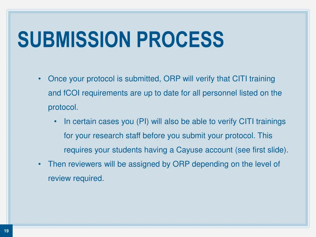 submission process