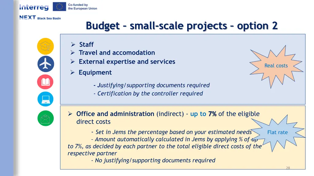 budget small scale projects option 2