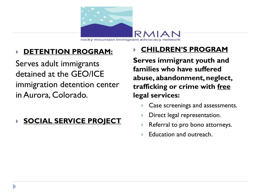 children s program serves immigrant youth