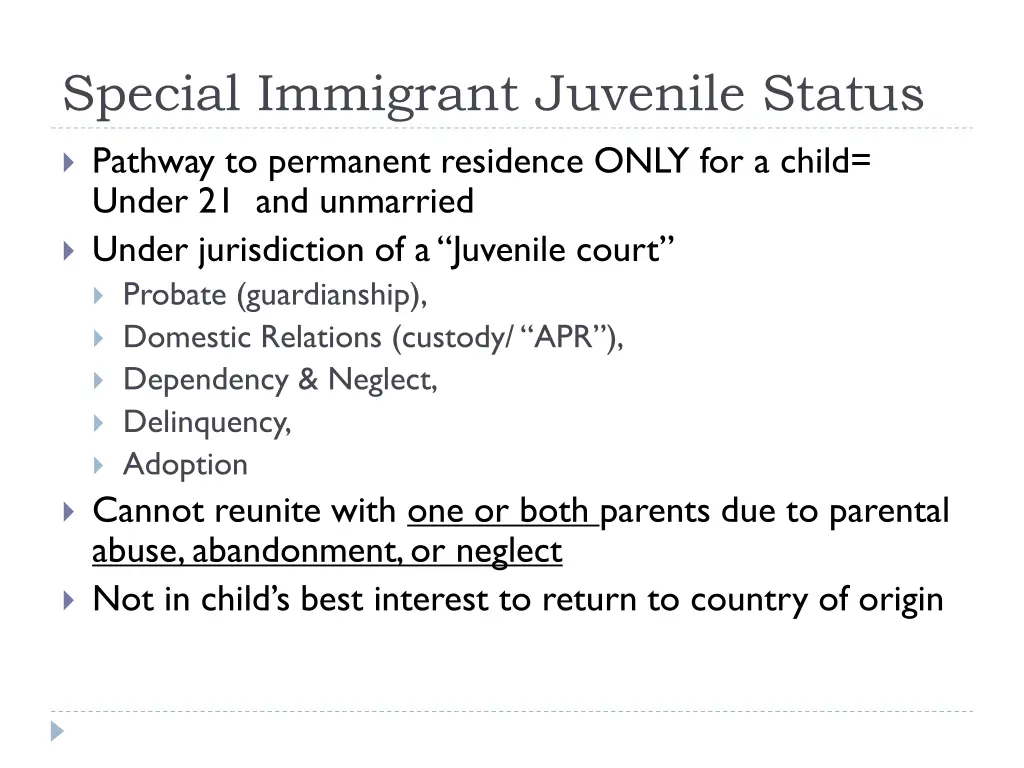special immigrant juvenile status