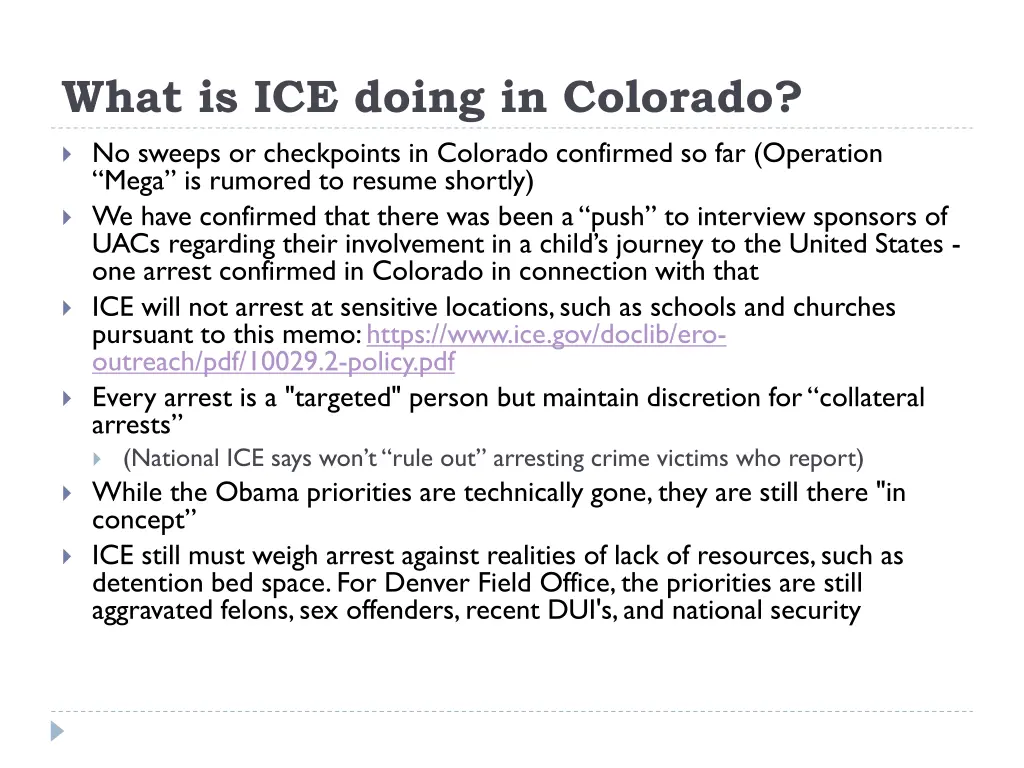 what is ice doing in colorado