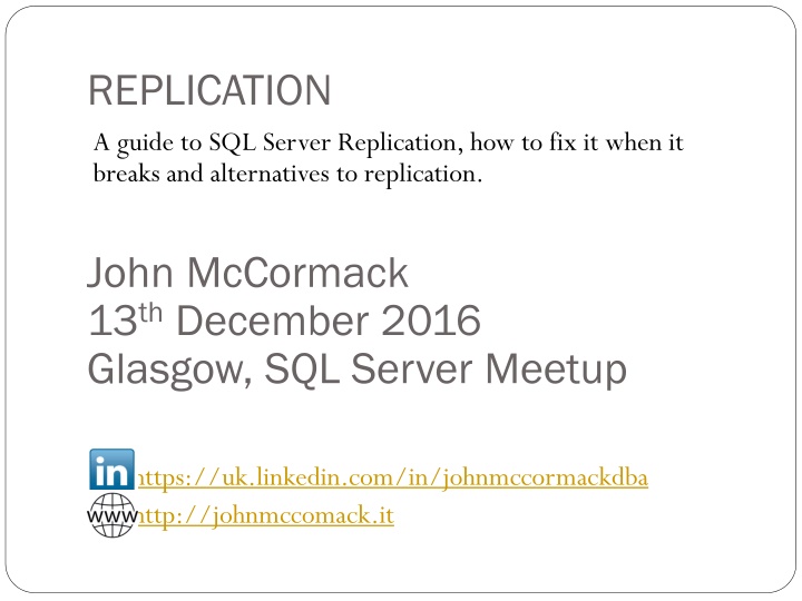 replication a guide to sql server replication