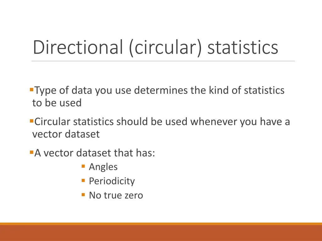 directional circular statistics