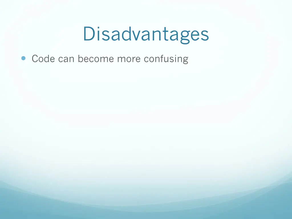 disadvantages