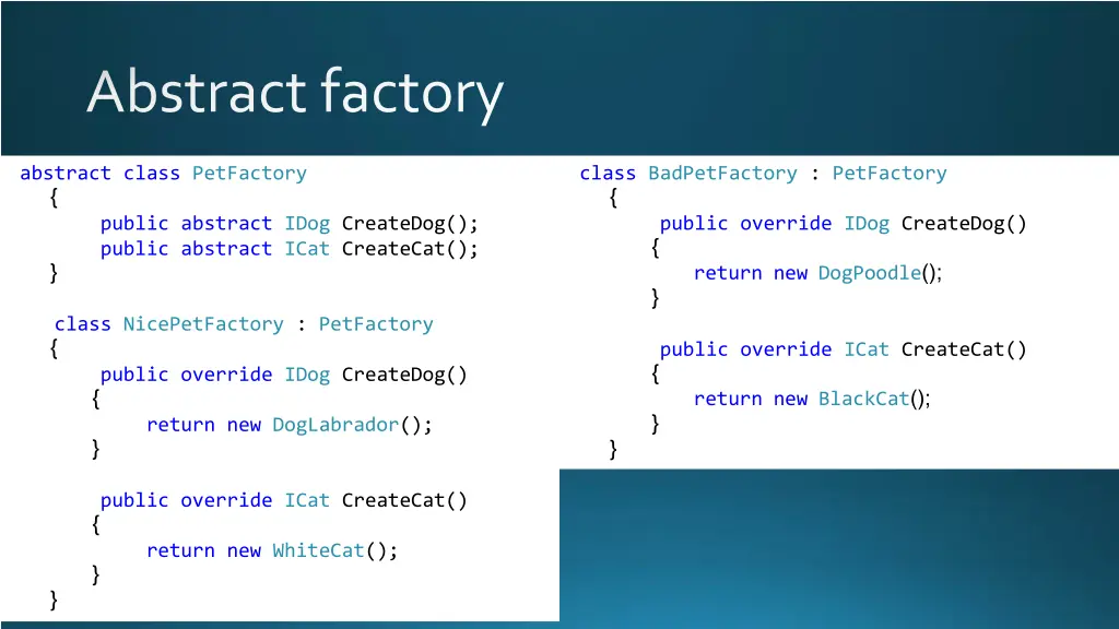 abstract factory 1