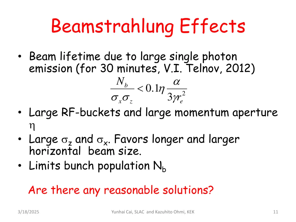 beamstrahlung effects