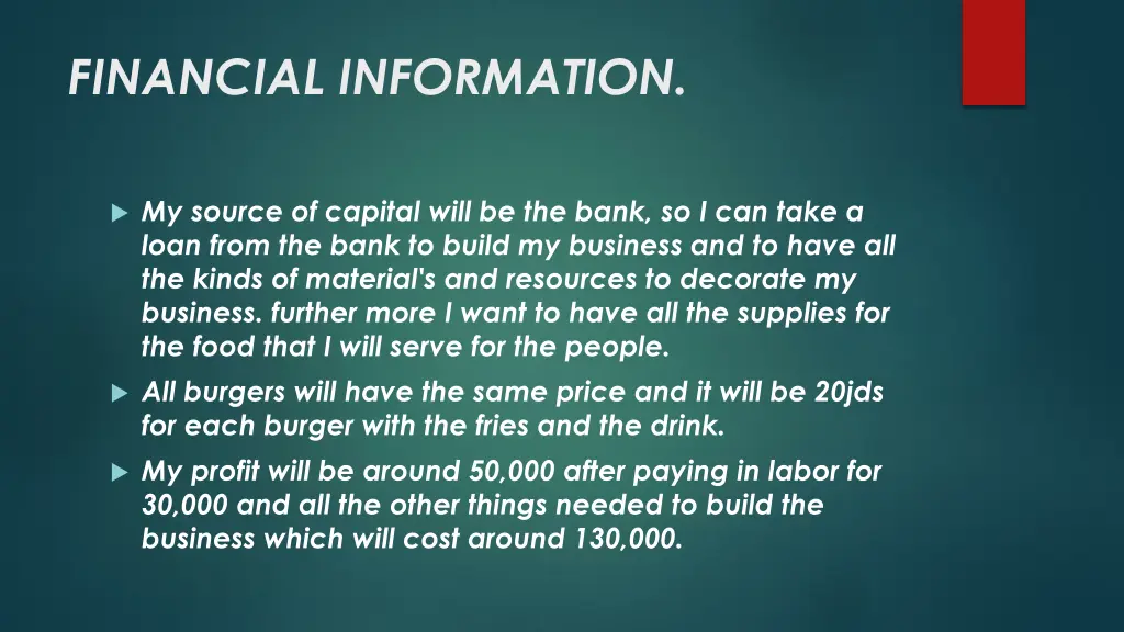 financial information