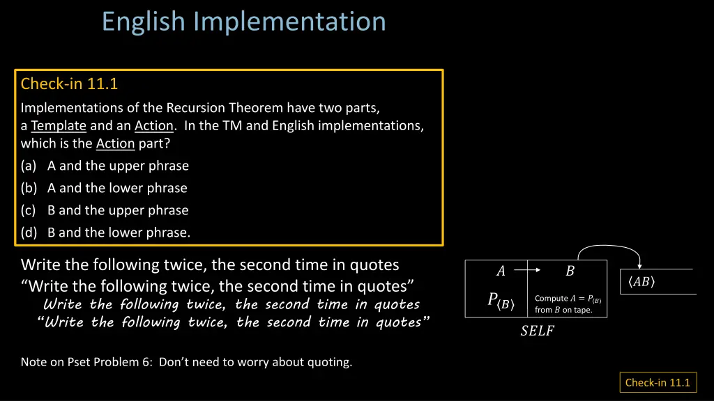 english implementation