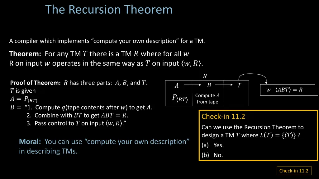 the recursion theorem