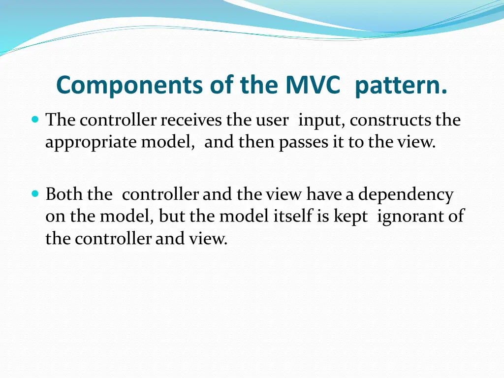 components of the mvc pattern