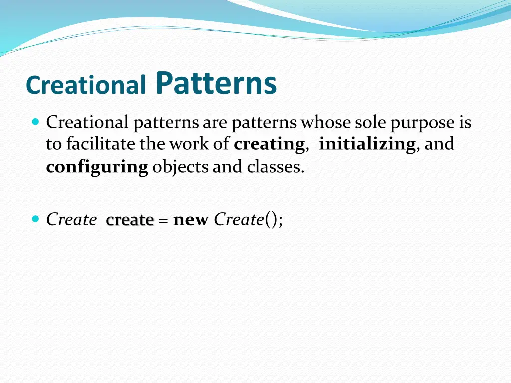 creational patterns