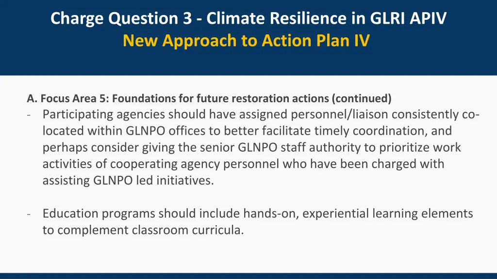 charge question 3 climate resilience in glri apiv