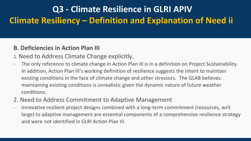 q3 climate resilience in glri apiv climate 1