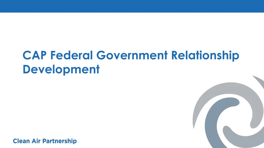 cap federal government relationship development
