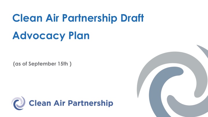 clean air partnership draft advocacy plan