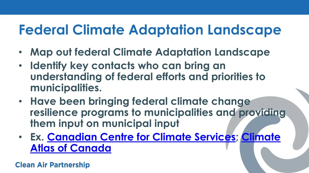 federal climate adaptation landscape