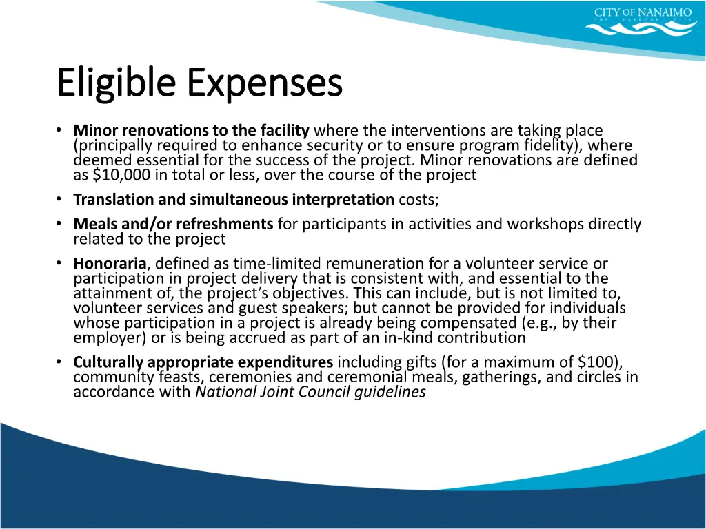 eligible expenses eligible expenses 1
