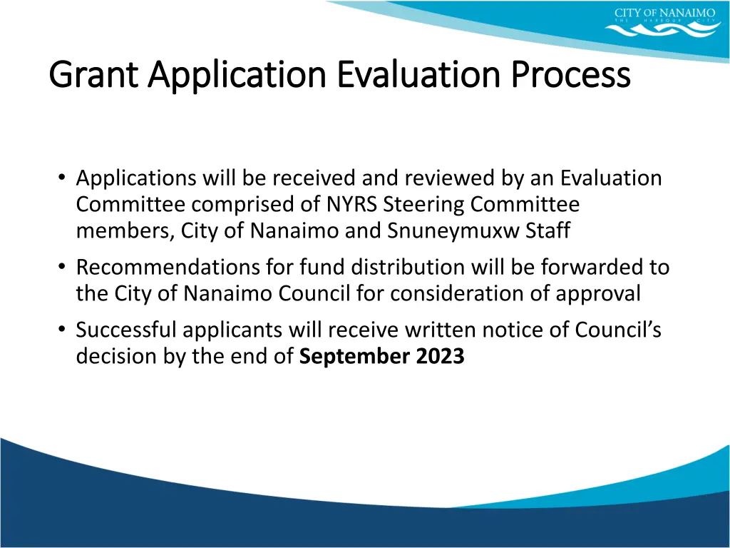 grant application evaluation process grant