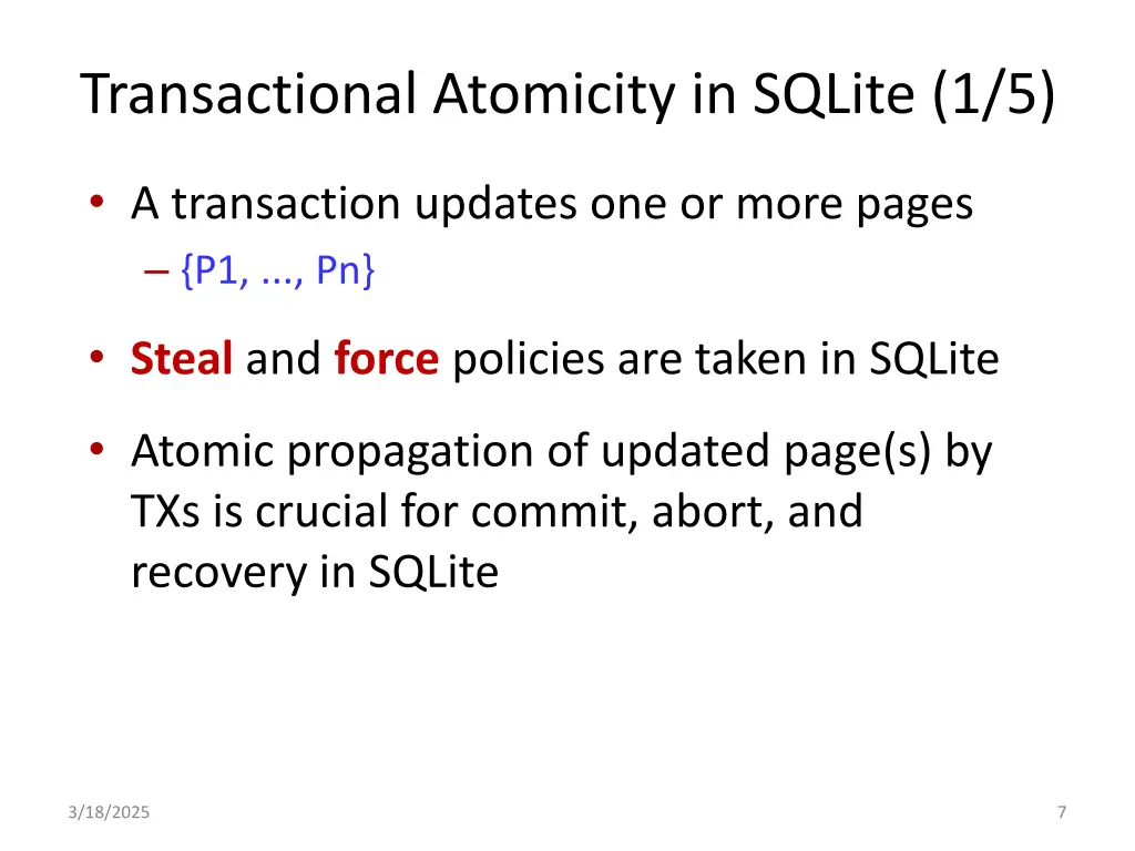 transactional atomicity in sqlite 1 5