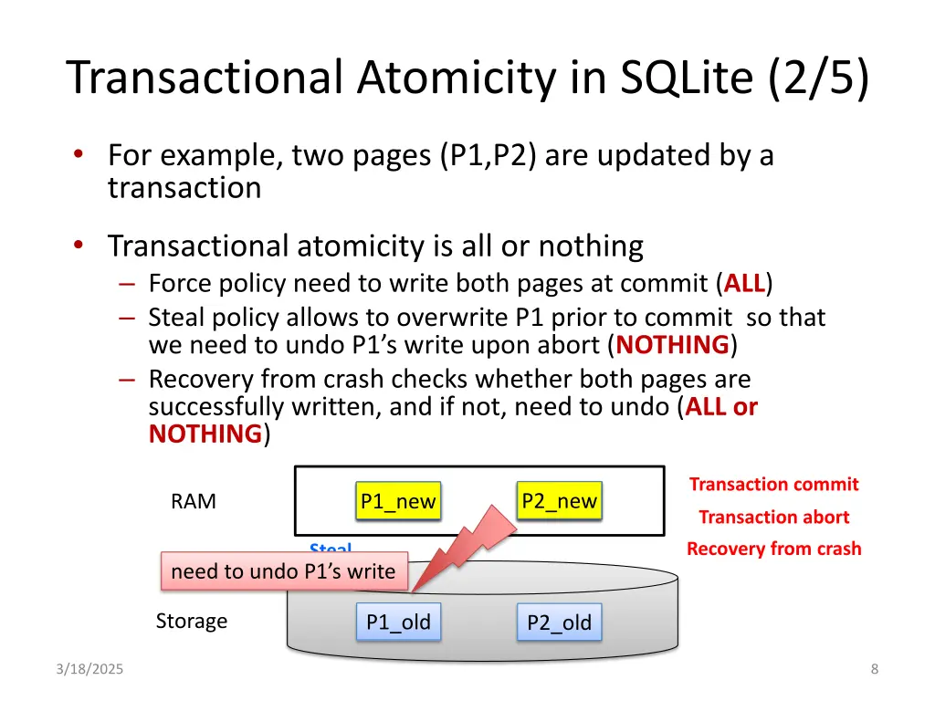 transactional atomicity in sqlite 2 5