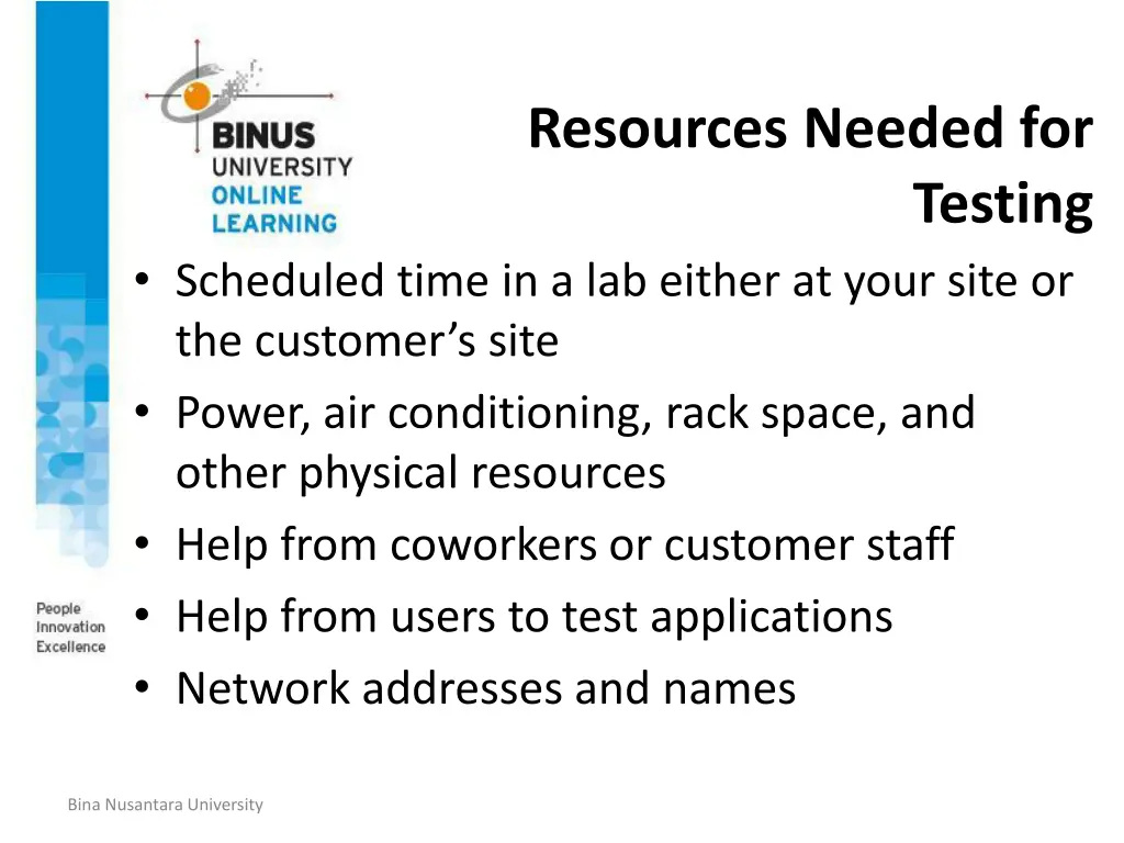resources needed for