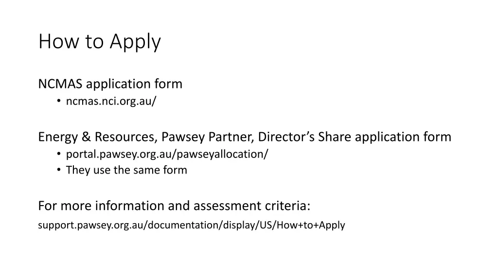 how to apply