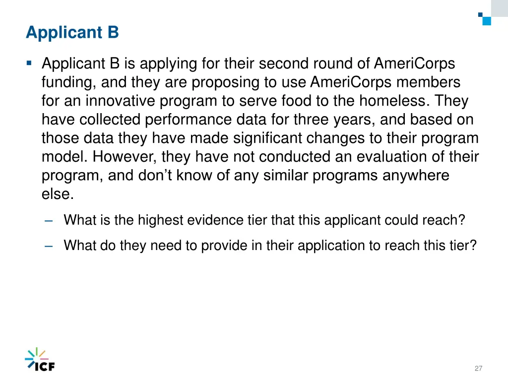applicant b