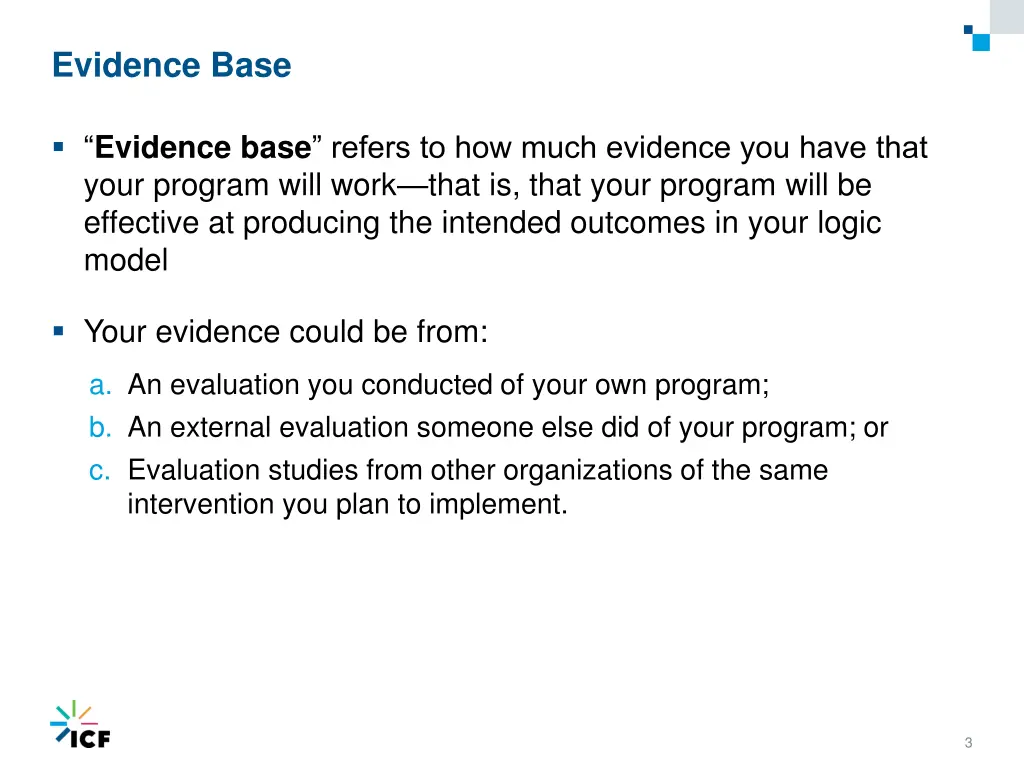 evidence base 1