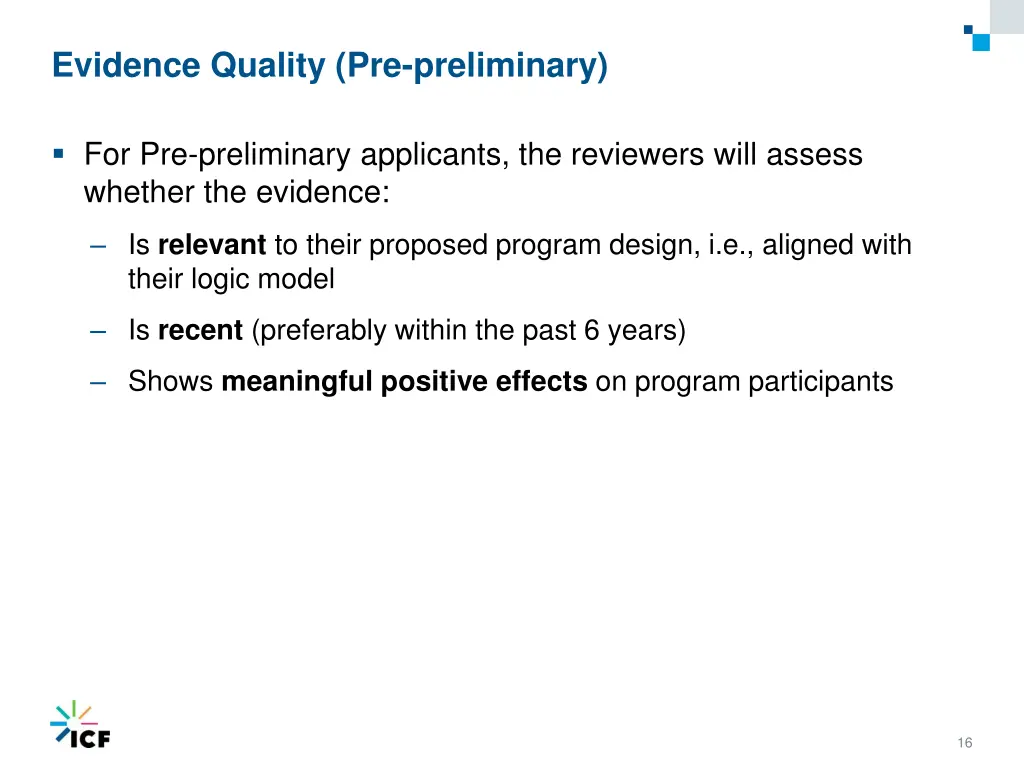 evidence quality pre preliminary 1