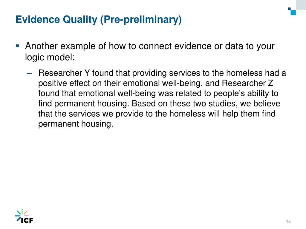 evidence quality pre preliminary 3