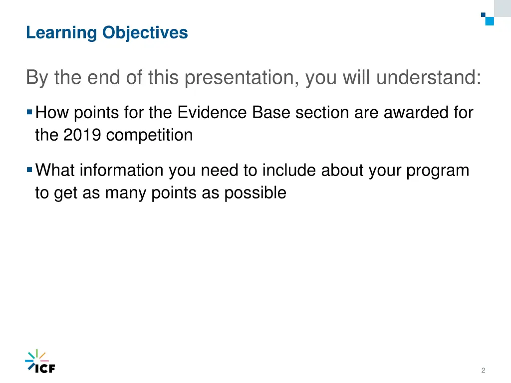 learning objectives