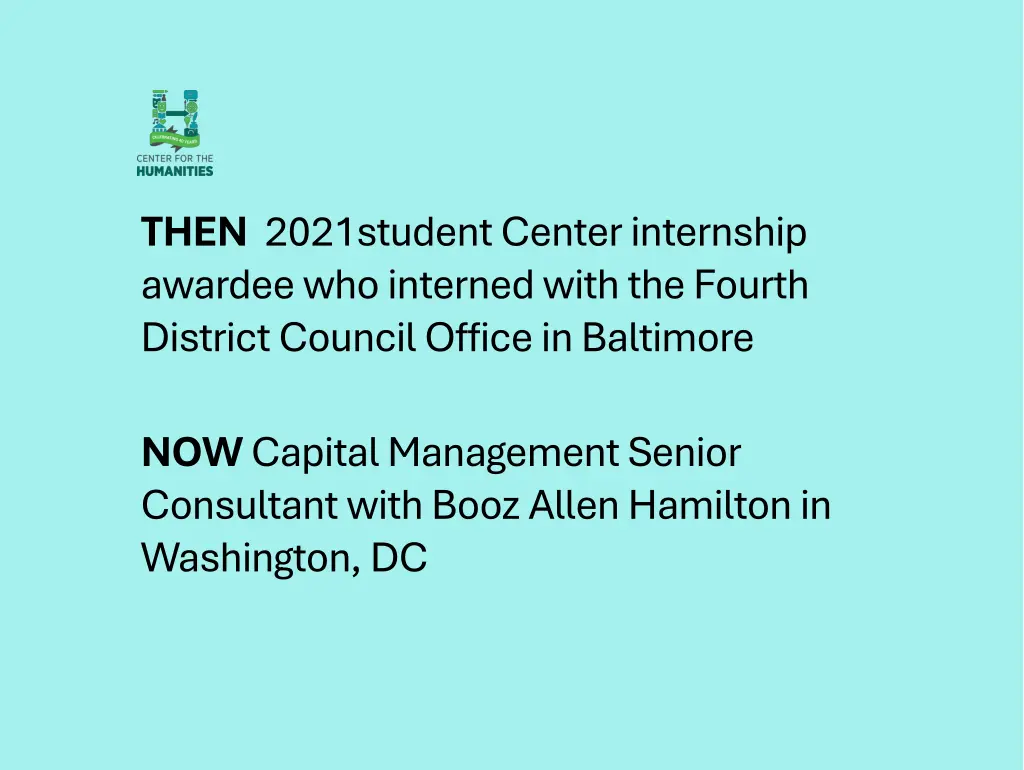 then 2021student center internship awardee