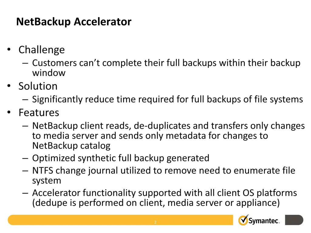 netbackup accelerator