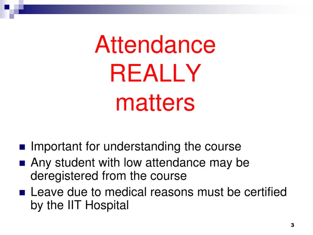 attendance really matters