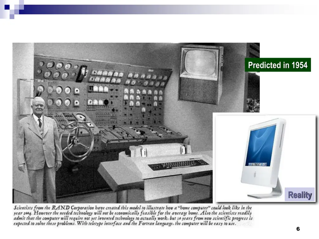 predicted in 1954