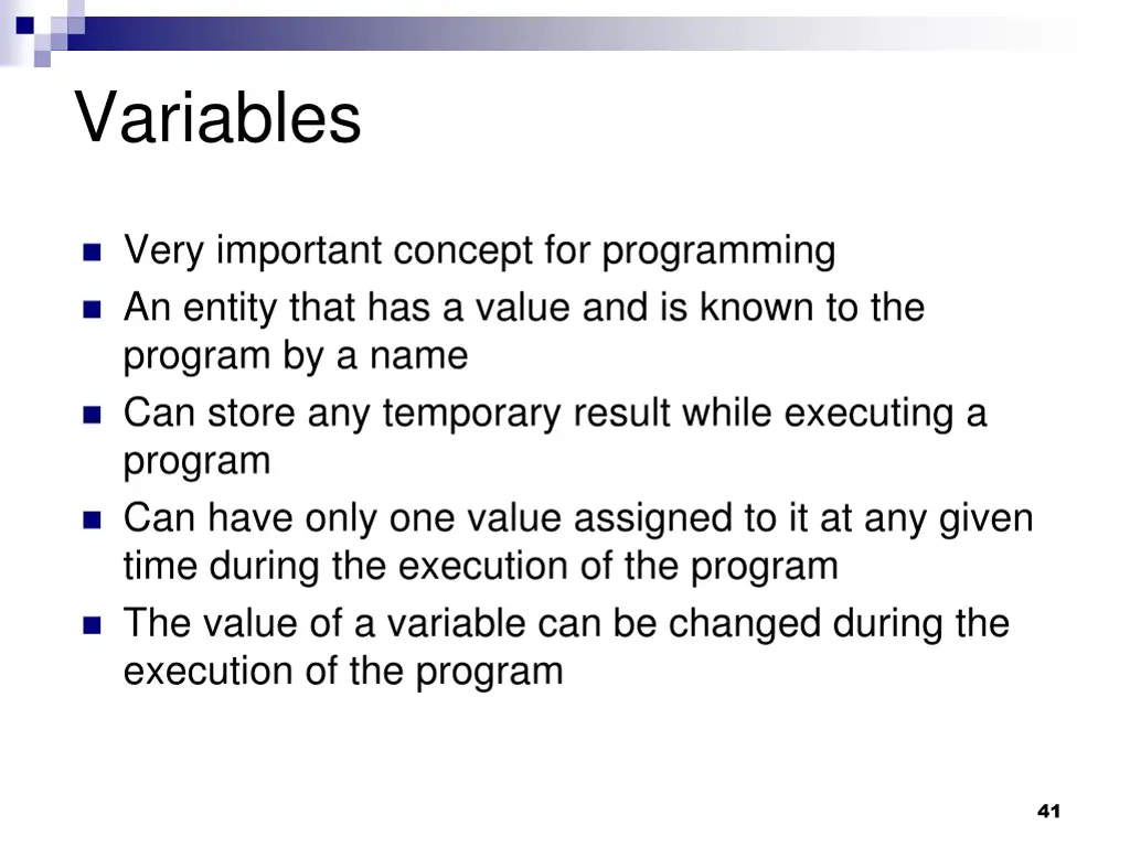 variables