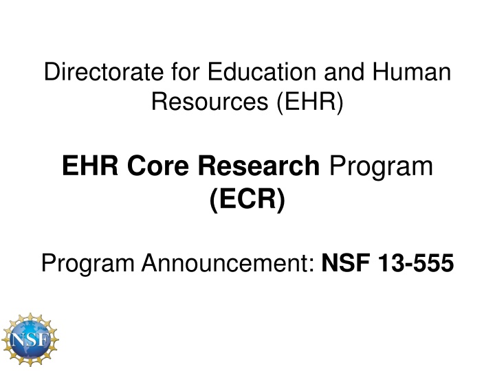 directorate for education and human resources ehr