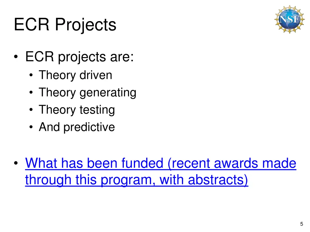 ecr projects