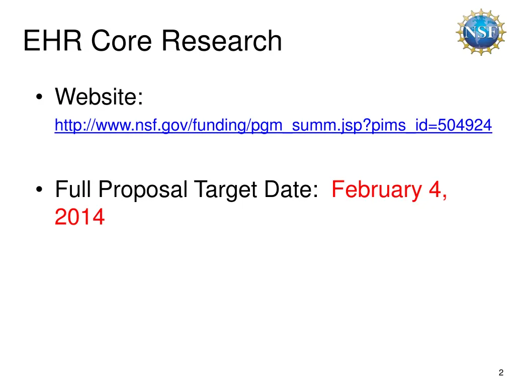 ehr core research