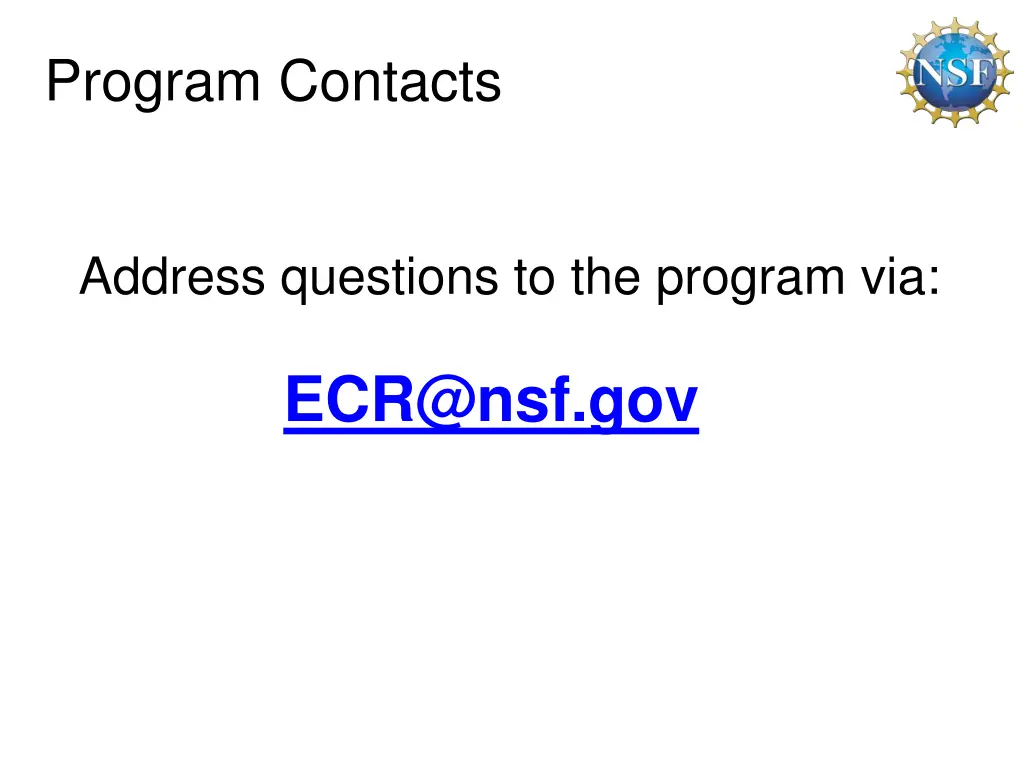 program contacts