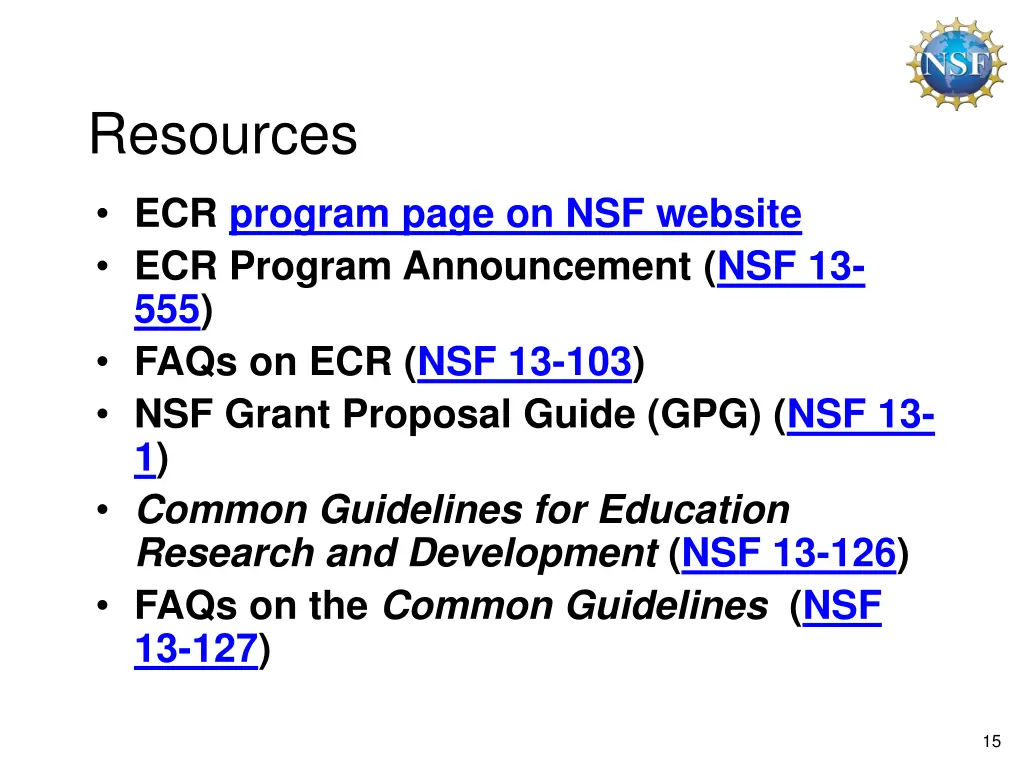 resources