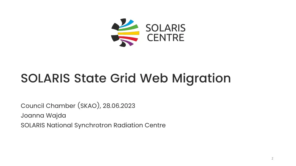 solaris state grid web migration
