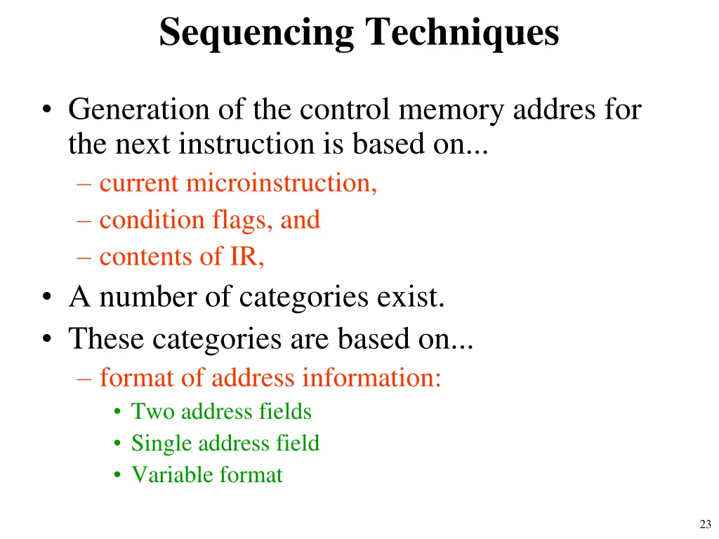 sequencing techniques