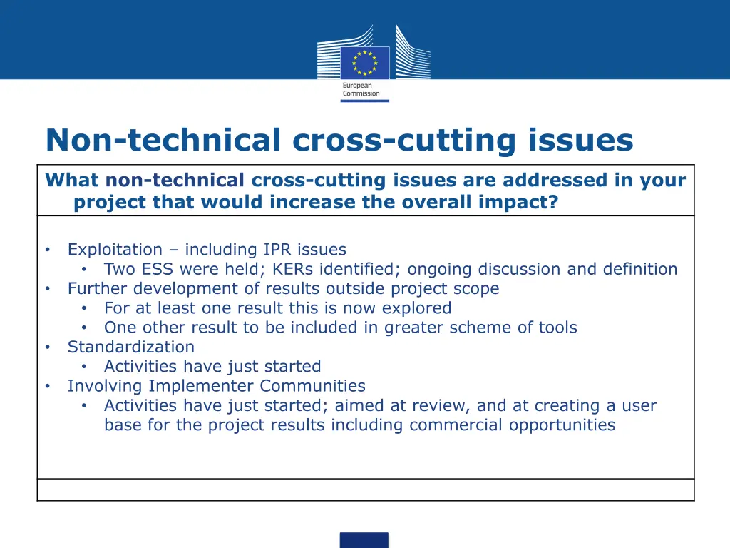 non technical cross cutting issues