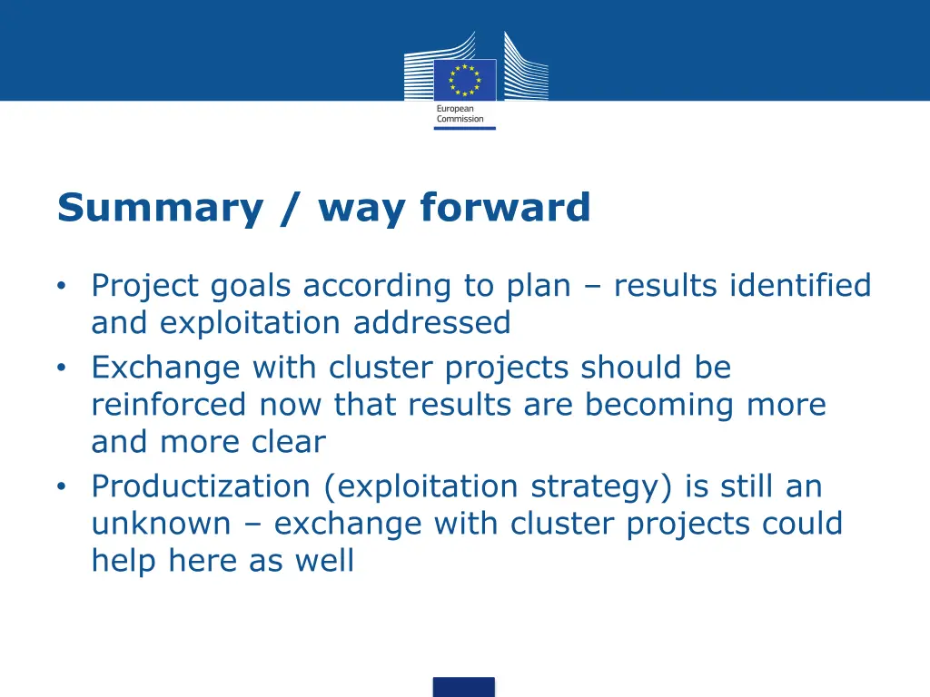 summary way forward